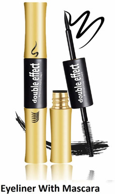 nn new best 2 in 1 eyeliner with mascara long lasting easy to use smudge proof 10 ml(BLACK)