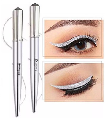 Emijun SILVER DIAMOND EYELINER FOR BEST EYE LOOK MAKEUP COMBO 3 g(SILVER)