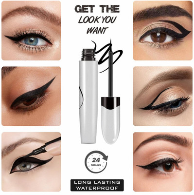GULGLOW99 Waterproof Eyeliner | Matte Finish | Smudge-Proof 6 ml(black)