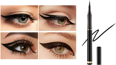 FELICECHIARA Super Matte Eye Liner Jet Black Bold Felt Tip Eyeliner 5 g(BLACK)