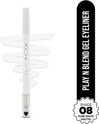 Hilary Rhoda Play n Blend Gel Eyeliner | Highly Pigmented | Matte & Shimmer Finish Eyeliner 1.5 g(Pure White)