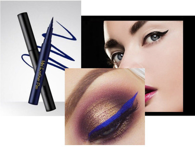 BLUEMERMAID BOLD LOOK EYE LINER SET OF BLACK & BLUE SKETCH EYE LINER FOR WOMEN 2.4 ml(MULTI-COLOR)