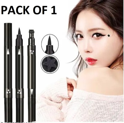 FRAILENO 2 IN 1 EYELINER STAMP super Eyeliner With Star Pattern PACK OF 1 20 g(BLACK)