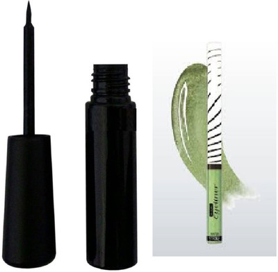 Luipui BLACK AND GREEN EYELINER COLOR PACK OF 2 13 ml(BLACK, GREEN)