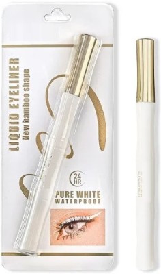 GULGLOW99 Liquid Eye Liner New Bamboo Shape Waterproof Pure White Long Stay 1.5 g(WHITE)