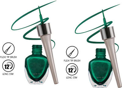 ADJD Combo Eyeliner Waterproof Green One stroke application 6 ml(Green)