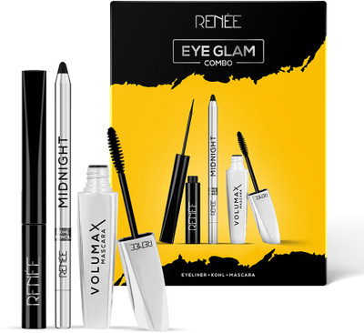 Renee Eye Glam Combo, Smudgeproof, Intense Color Payoff, Kohl 1.5g, Eyeliner & Mascara 14.5 ml(Eye Glam Trio)
