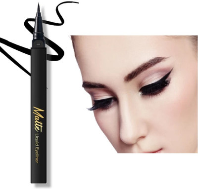 Latixmat Quick Drying, Smudge Proof Matte Long Lasting Eye Liner 1.5 g(Matte Black)
