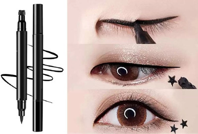 GFSU - GO FOR SOMETHING UNIQUE water proof stamp eyeliner ,star shape long lasting 10 g(black)