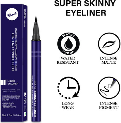 GULGLOW99 Liquid Eyeliner Waterproof, High-Pigmented Liquid Eye Liner 1.5 ml(BLACK)