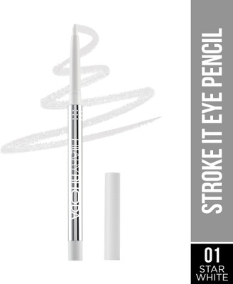Hilary Rhoda Stroke It Eye Pencil | Easy Glide & Quick-Drying | Matte Finish |Sharpener Built 0.26 g(Star White)