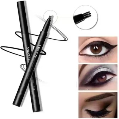 GABBU 3 Way Tip Charming Black Liquid Eyeliner Pen 10 ml(black)