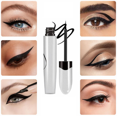 REIMICHI Jet Black Matte Eyeliner Water Proof Long Lasting Eye Liner 6 ml(BLACK)