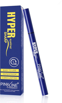Pinkline Waterproof Liquid Eyeliner Brush Tip Pen - Smudge Resistant and Long Lasting 1 g(Black)