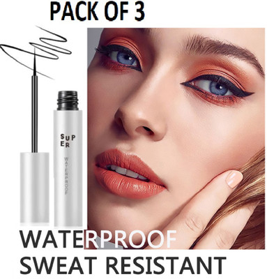 Latixmat Waterproof Perfect Eyeliner Liquid Eyeliner with Smudge-Proof Formula Pack of 3 18 ml(Black)