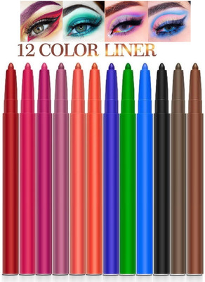 SEUNG MATTE BEST COLOR FULL EYELINER SET OF 12 BEST FOR EYE & LIPS 12 g(MULTICOLOR)