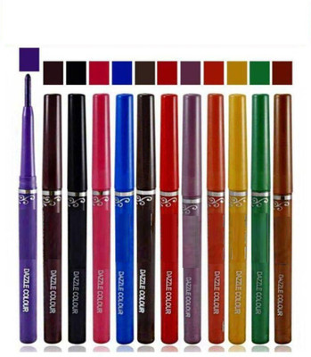Lenon Multicolored Pencil Eyeliner (Set of 12) 10 g(Red)