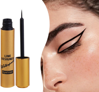 nn EYE LINER LIQUID NATURAL COLOR SHADE LOOK PACK OF 1 8 ml(BLACK)