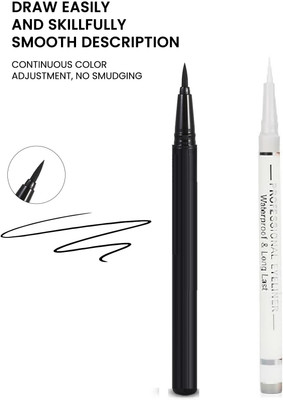 Vyomiris Professional Waterproof Long Lasting Sketch Pen Eyeliner White & Black 4.1 g(WHITE, BLACK)