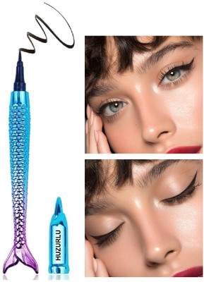 HUZURLU Eyeliner Fish Eyeliner Quick Drying Long Lasting 4 g(BLACK)