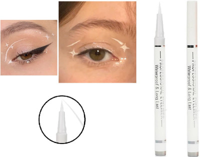 USBK Waterproof And Long Wearing Bold Felt Tip Pen Glossy Eyeliner 2.5 g(WHITE)