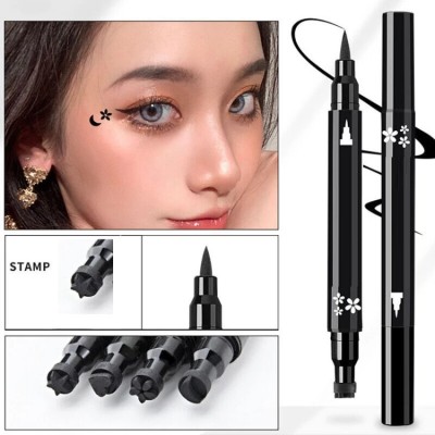 SHENYCOLORS black eyeliner water proof smudge proof stamp eyeliner ,star shape long lasting 100 ml(black)