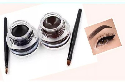 SEUNG NEW BLACK BROWN GEL KAJAL FOR SMOKEY EYE MAKEUP 6 g(BLACK, BROWN`)