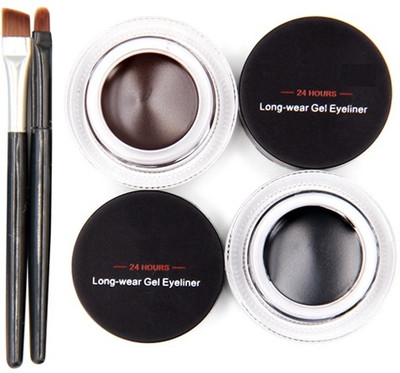 urbanfox Best 2-in-1 Gel Eyeliner Black & Brown with Brush 6 g(MULTICOLOR)