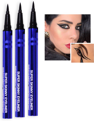 tanvi27 Black Skinny Sketch Liquid Eyeliner Felt-Tip Applicator Combo 3.5 ml(BLACK)