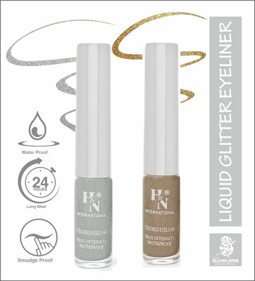 HIGHLIGHT NAILS HN-EL1-CB (EL1-11 ) ( EL1-06) 6 ml(PEARL WHITE::GLITTER BROWN)