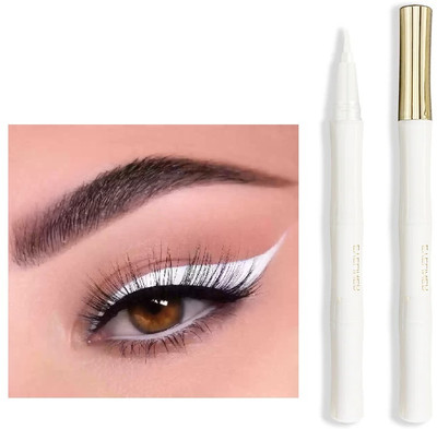 Latixmat White Liquid Eyeliner Eyeliners Waterproof Eyeliner 1.5 g(White)
