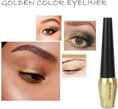 Luipui GOLDEN COLOR LIQUID LAST EYELINER PACK OF 1 5 ml(GOLDEN)