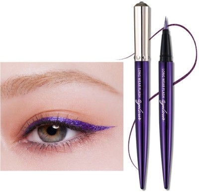 luzimaisa Sparkling Glitter Metallic Waterproof Liquid Eyeliner, Shimmery Finish 15 g(Purple)