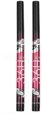 BLUST&FAMME 36h eyeliner perfect shade pack of 2 10 ml(Black)
