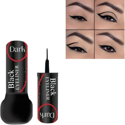 RED4 Black Eyeliner Longlasting Waterproof Soft abd Creamy rich Color Blendable 6 ml(Black)