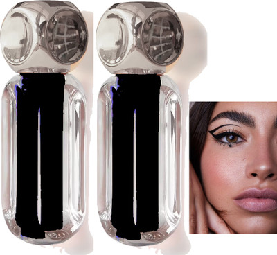 ADJD Combo Liquid Color Eyeliner Water Proof Smudge Proof Long Lasting matte black 7 g(Matte black)