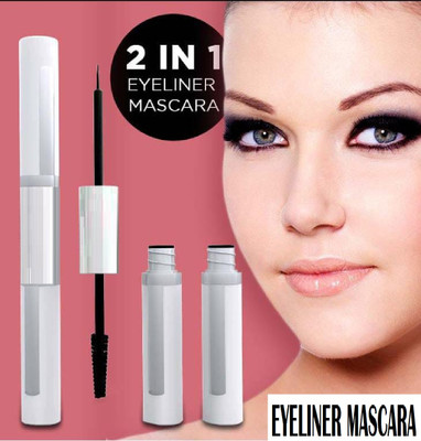 nn 2 in 1 eyeliner with mascara perfect pack of 1 12 ml(BLACK)
