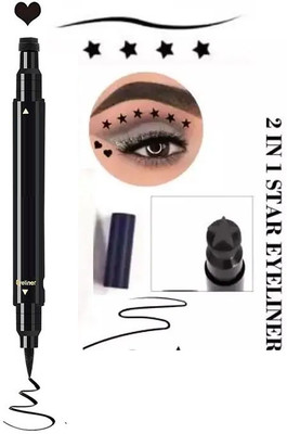 PERLENTE eyeliner water proof smudge proof stamp eyeliner,star shape 10 g(BLACK)