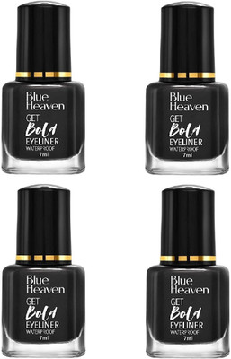 BLUE HEAVEN GET BOLD EYELINER WATERPROOF WATERPROOF BLACK DIAMOND (PACK OF4 ) 28 ml(Black)