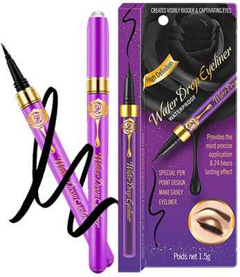 MYEONG Highly Pigmented Waterproof High Definition Water Drop Eyeliner 1.5 ml(Jet Black)