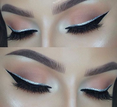 ADJD DIAMOND GLITTER EYELINER FOR EYE MAKEUP SILVER 2 ml(SILVER)