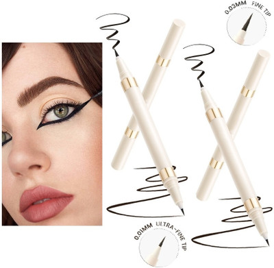 REIMICHI New 2in1 Quick Drying & Waterproof & Long Wearing Tip Pen Eyeliner Set 3 ml(WHITE)