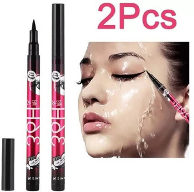 WEEPER Long Lasting And Waterproof 36H Jet Black Eyeliner Pen(Pack of 2) 10 ml(Black)