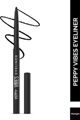 Glam21 Peppy Vibes Eyeliner Matte Finish Stays upto 10hrs Smudge & Waterproof 0.4 g(Midnight)