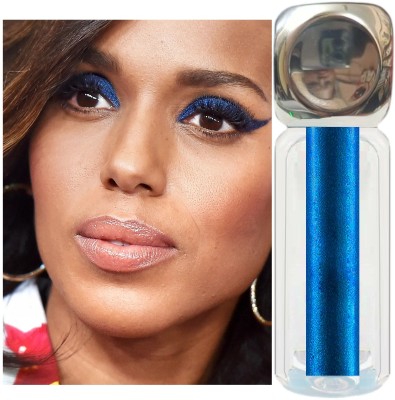 tanvi27 ELECTRIC BLUE LIQUID GLITTER EYESHADOW & EYELINER 3.5 g(Electric Blue)