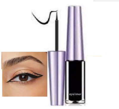 Luipui waterproof trending long lasting black color eye liner pack of 1 8 ml(BLACK)