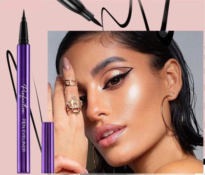Yuency Liquid Eyeliner Waterproof | Long Lasting | Smudge-Proof | Quick Drying 0.6 ml(DEEP BLACK)