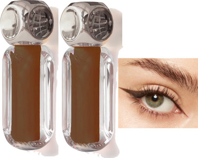ADJD Combo Liquid Color Eyeliner Water Proof Smudge Proof Long Lasting Matte Brown 7 g(Matte Brown)