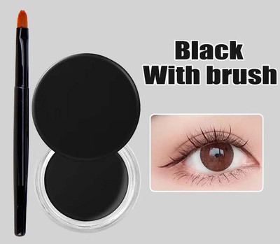 SILDUST 3 In 1 Gel Eyeliner Kajal Eyeshadow With Brush 5 g(Black)