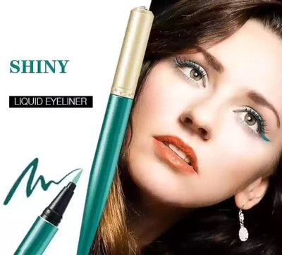 GFSU - GO FOR SOMETHING UNIQUE Shiny Diamond Liquid Eyeliner for Long Lasting Stay green color best for eyes 1.5 g(green)
